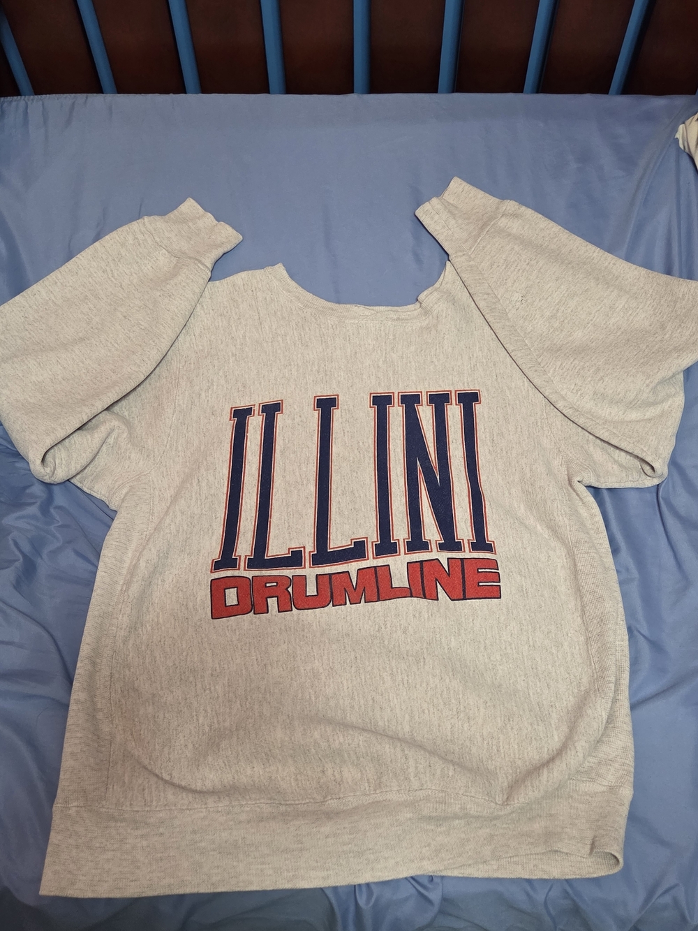 Hanes Beefy UIUC ILLINI Drumline Gray Crewneck Sweatshirt Size XL